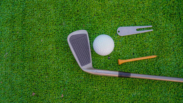 Close up of a golf club head